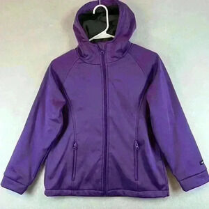 The Earth Gear Jacket Purple Girls Sz 10-12 Fleece Lined Full Zip